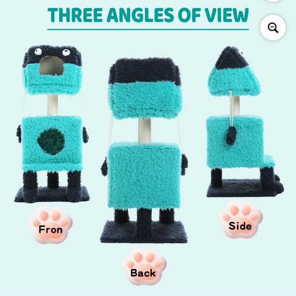 🌹2-in-1 Detachable Multifunctional Cat Tree in Blue and Black - Picture 4 of 11